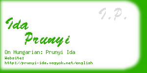 ida prunyi business card